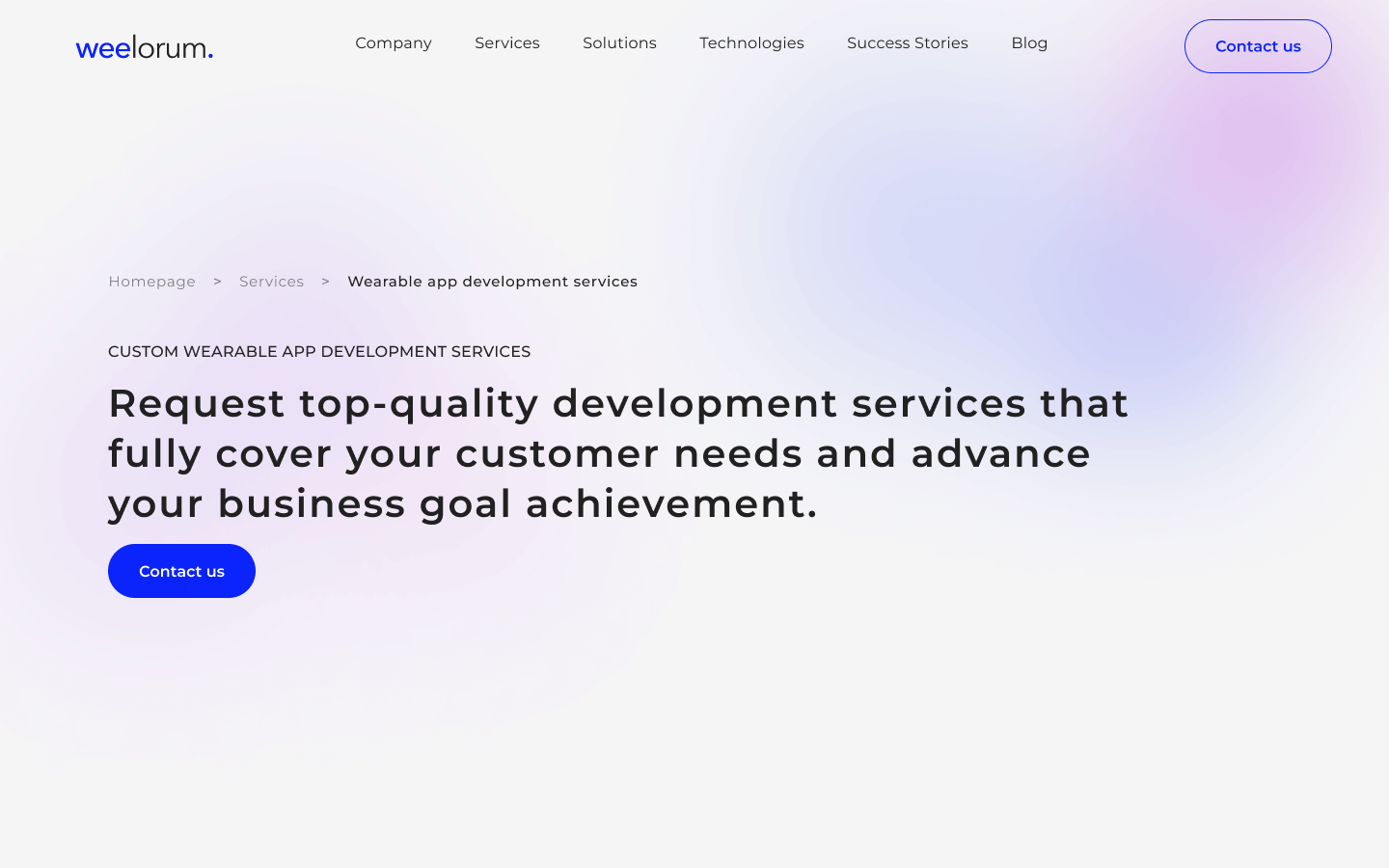 Wearable App Development Services Weelorum